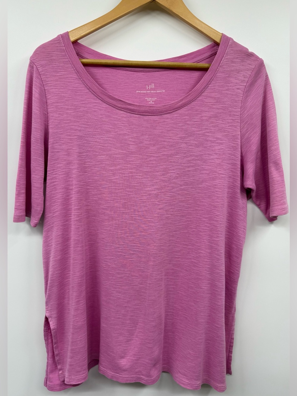 J. Jill Pima Cotton Shirttail Top TShirt SZ MP Lightweight Capsule Minimalist